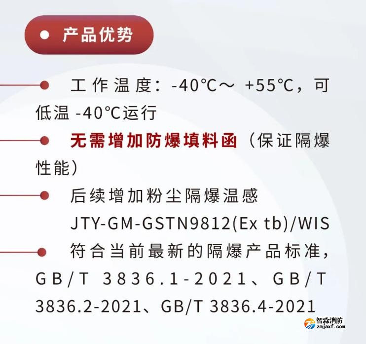 JTY-GM-GSTN9811(Ex)/WIS、GSTN9812(Ex)/WIS海湾隔爆烟感温感产品优势